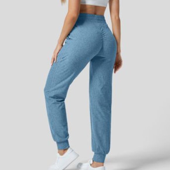 HALARA Pants - HALARA High Waisted Drawstring Pocket Ruched Yoga Joggers Size NWOT